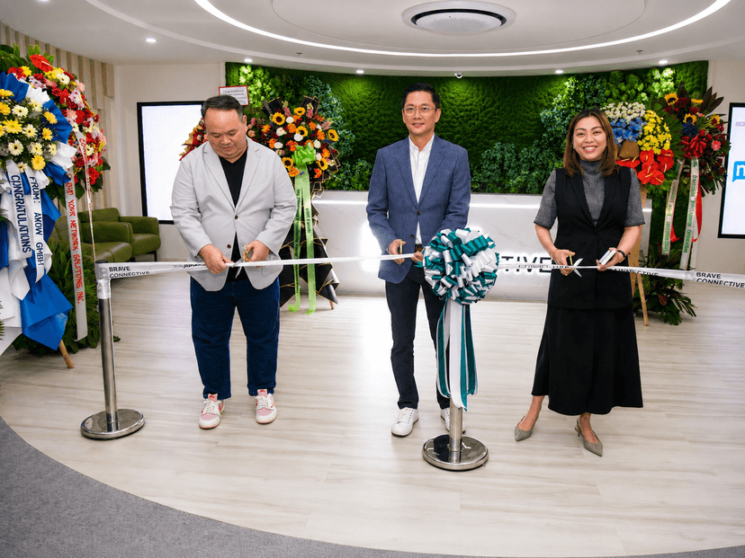 Nikko, Vince, Atty Aileen Ribbon Cutting